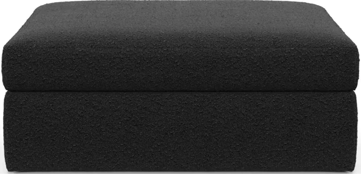 Collin Foam Comfort Ottoman - Bloke Obsidian