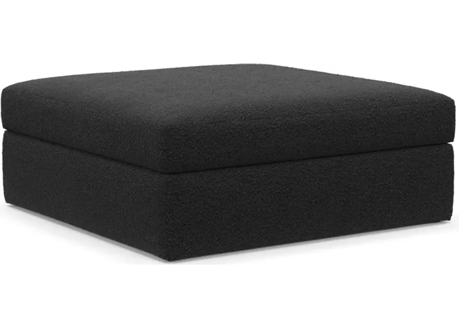 Collin Foam Comfort Ottoman - Bloke Obsidian