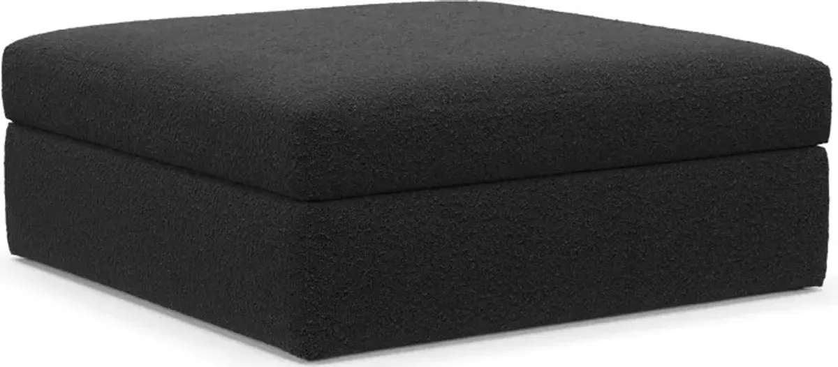 Collin Foam Comfort Ottoman - Bloke Obsidian