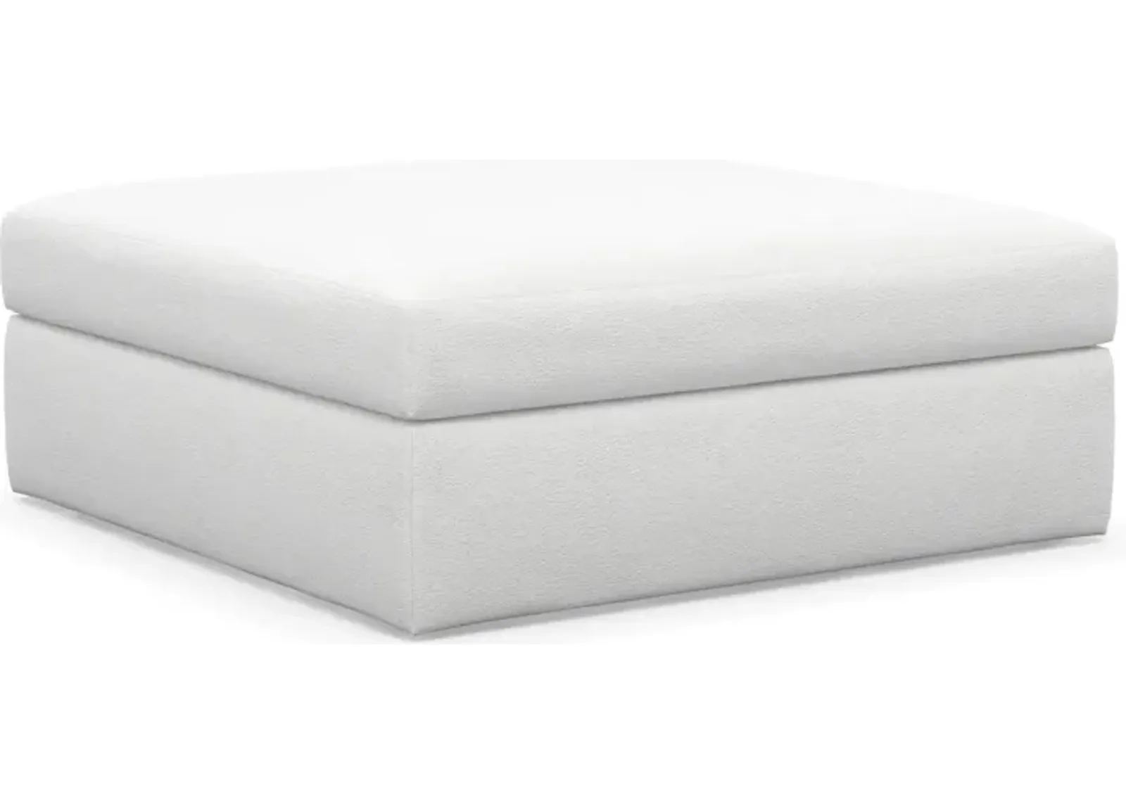 Collin Foam Comfort Ottoman - Lovie Chalk