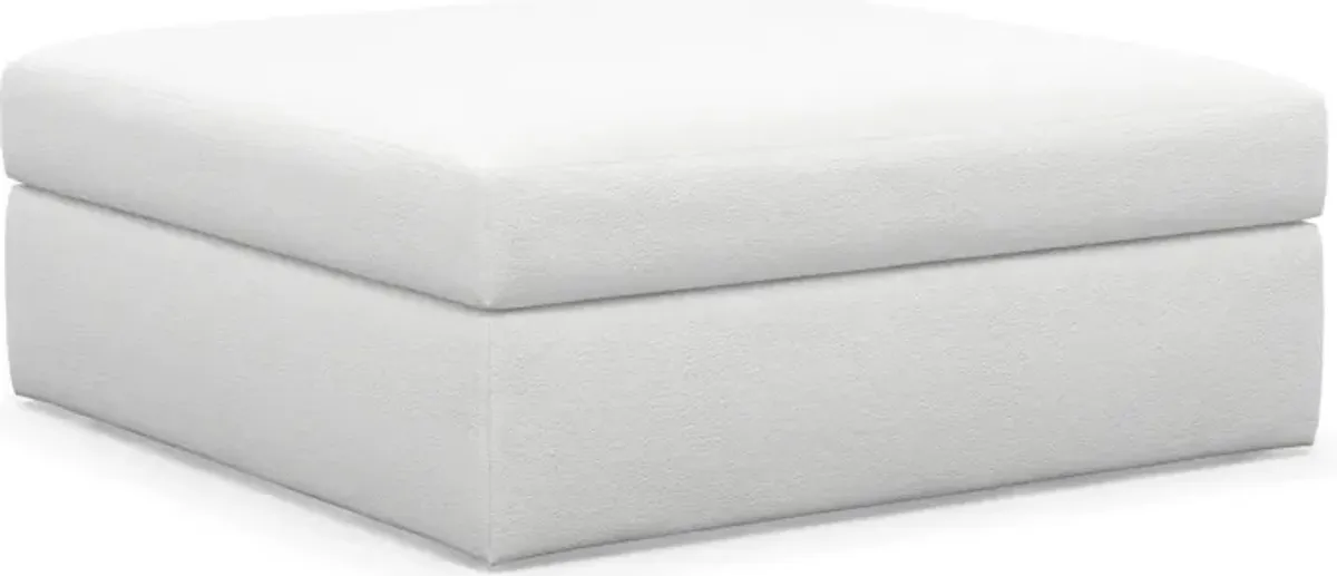 Collin Foam Comfort Ottoman - Lovie Chalk