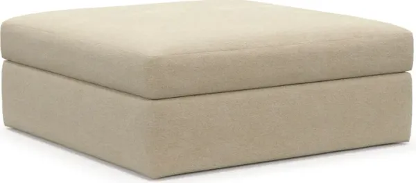 Collin Hybrid Comfort Ottoman - Midcentury Sand