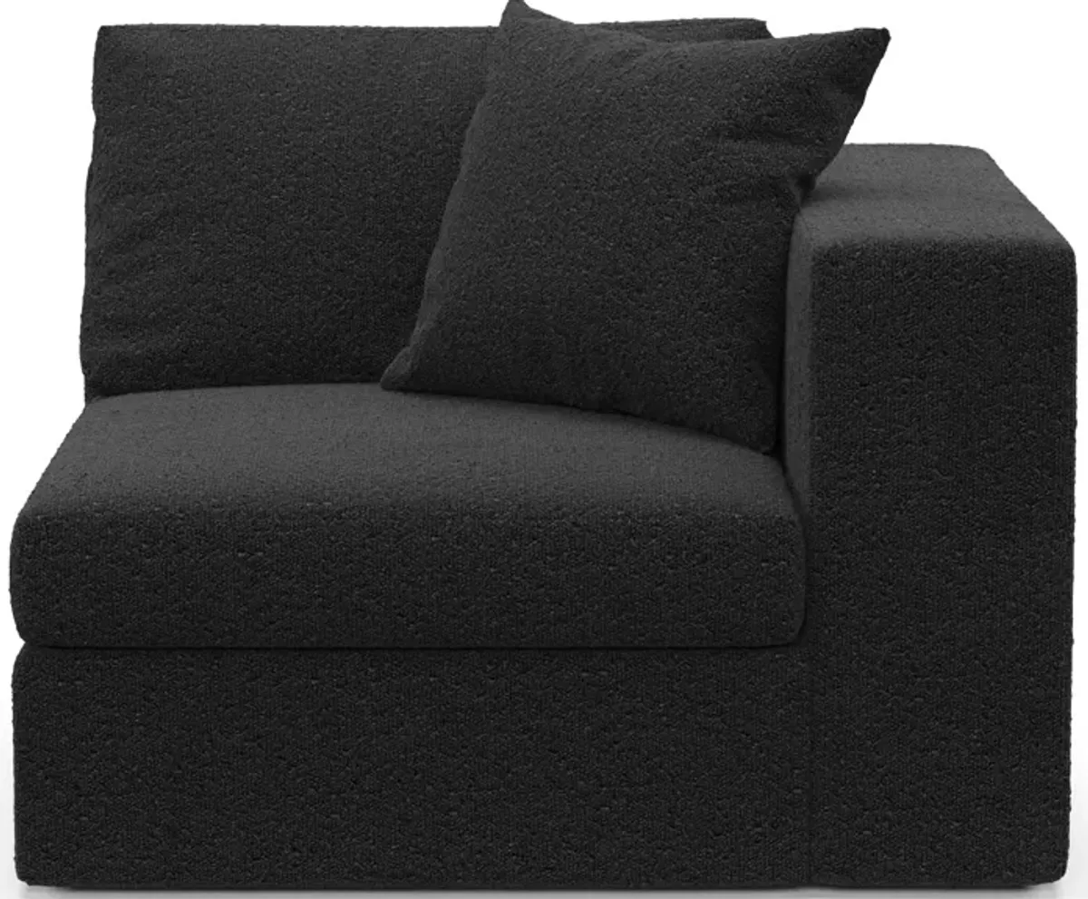 Collin Foam Comfort Right-Facing Chair - Bloke Obsidian