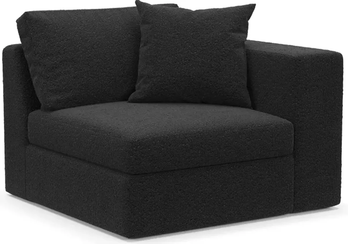 Collin Foam Comfort Right-Facing Chair - Bloke Obsidian