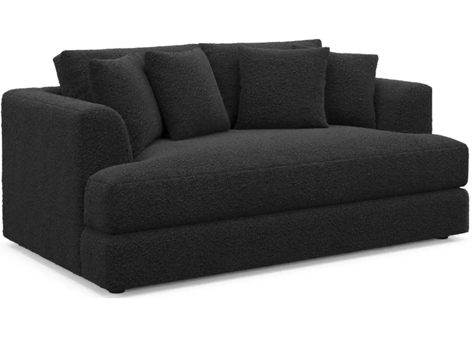 Ridley Foam Comfort Loveseat - Bloke Obsidian