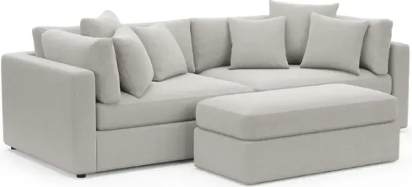 Sasha Foam Comfort Sectional - Basker Dove
