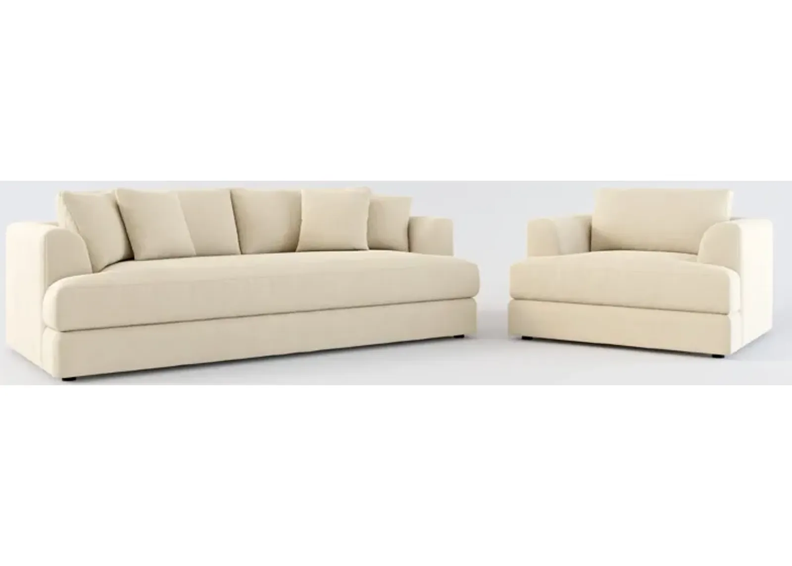 Ridley Foam Comfort Sofa and Chair - Merrimac Ecru