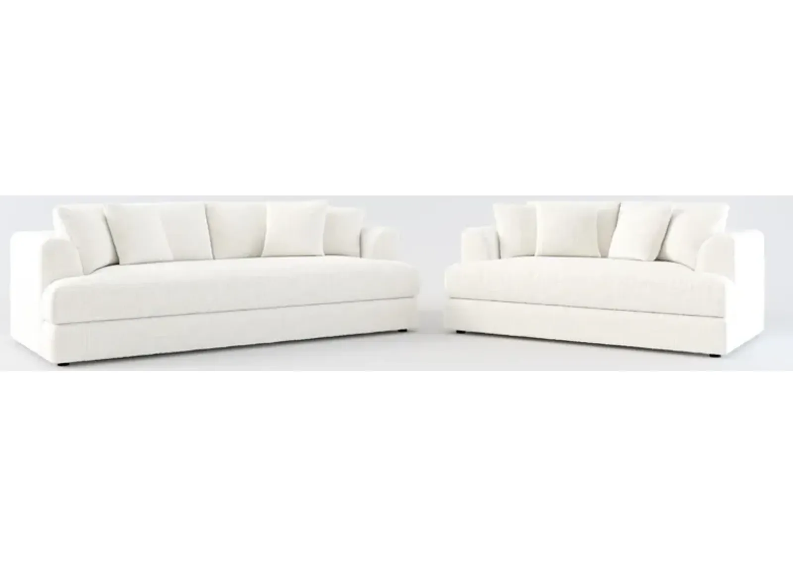 Ridley Foam Comfort Sofa and Loveseat - Bantu Pearl