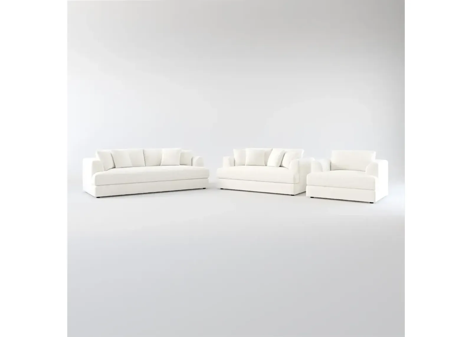 Ridley Foam Comfort Sofa, Loveseat, and Chair - Bantu Pearl