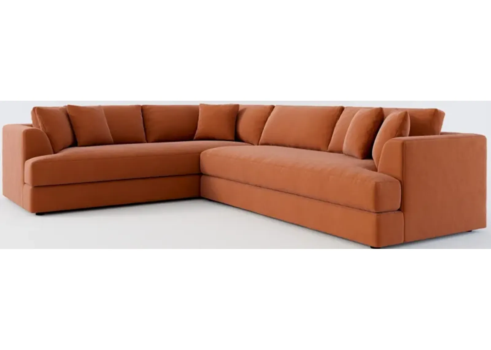 Ridley Foam Comfort 2-Piece Sectional - Merrimac Brick