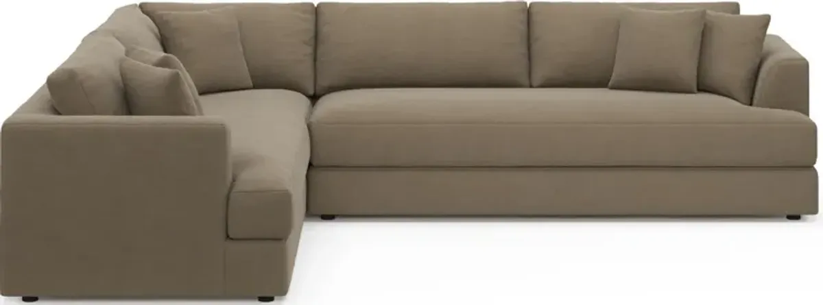 Ridley Foam Comfort 2-Piece Sectional - Merrimac Brownstone