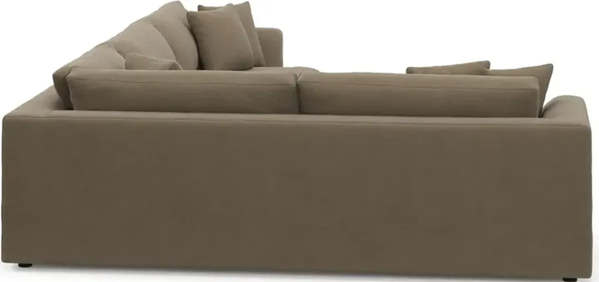 Ridley Foam Comfort 2-Piece Sectional - Merrimac Brownstone