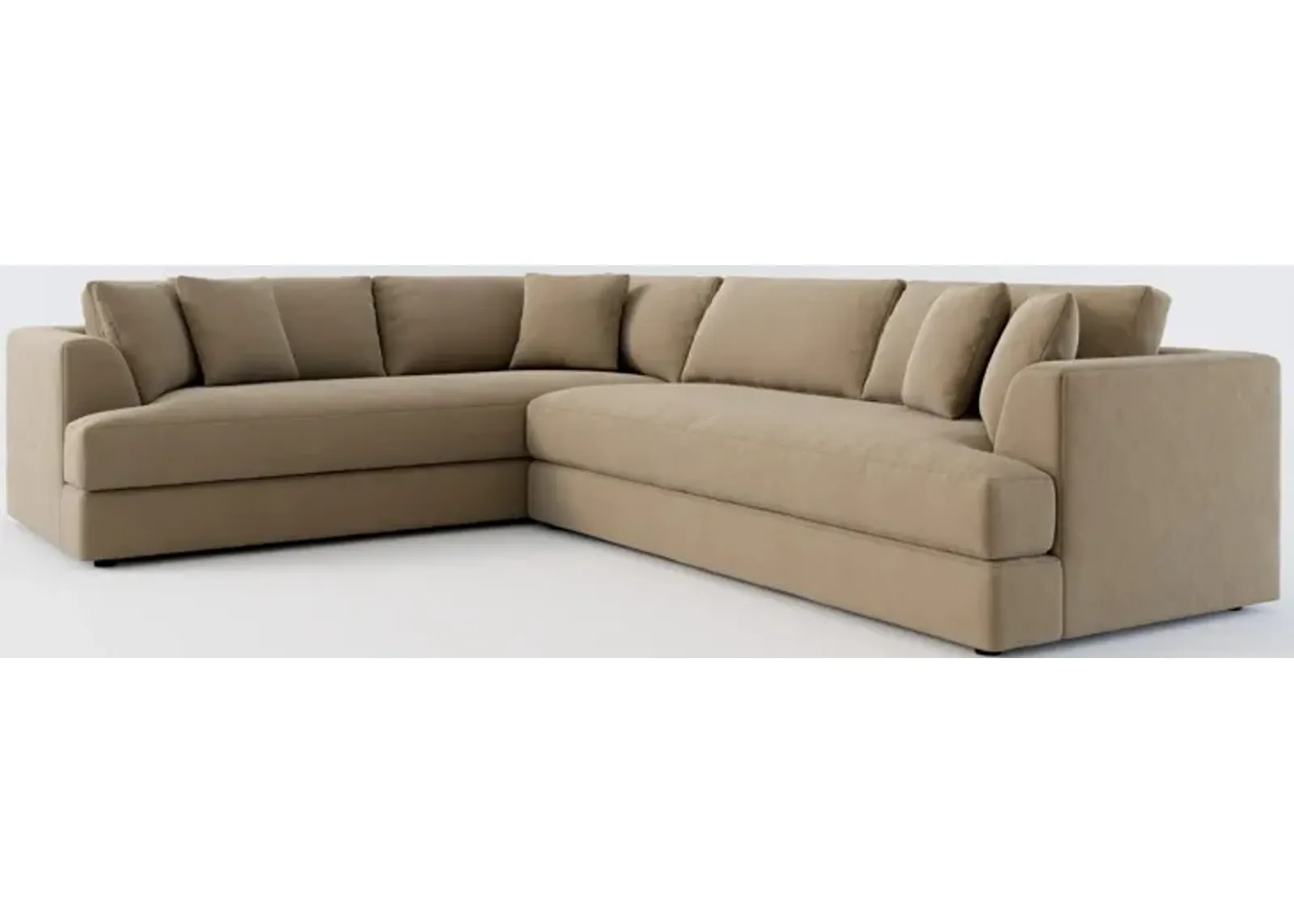 Ridley Foam Comfort 2-Piece Sectional - Merrimac Brownstone