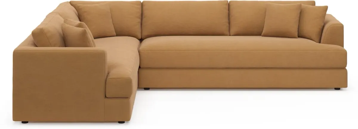 Ridley Foam Comfort 2-Piece Sectional - Merrimac Topaz