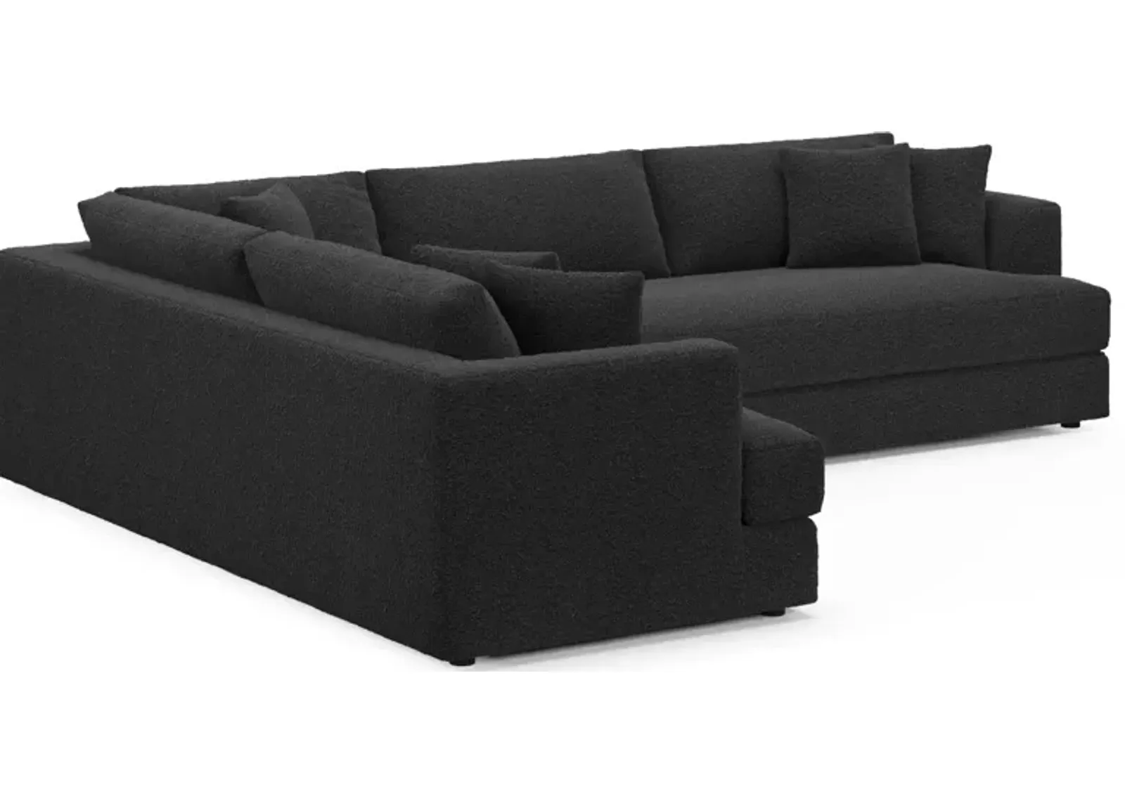 Ridley Foam Comfort 2-Piece Sectional - Bloke Obsidian