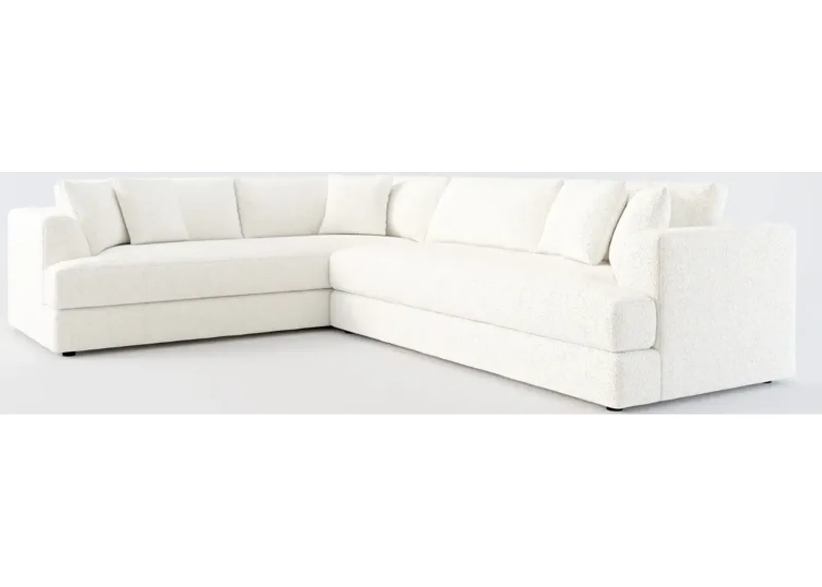 Ridley 2-Piece Foam Comfort Sectional with Right-Facing Sofa - River Rock Ivory