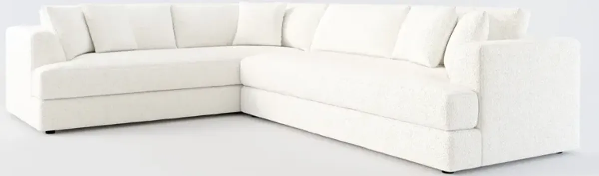 Ridley 2-Piece Foam Comfort Sectional with Right-Facing Sofa - River Rock Ivory