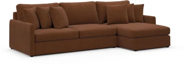 Jaden Foam Comfort Sectional - Nora Chocolate