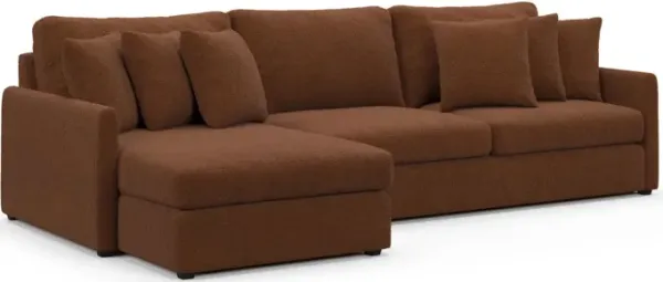 Jaden Foam Comfort Sectional - Nora Chocolate