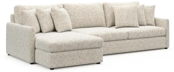 Jaden Foam Comfort Sectional - Haley Oyster