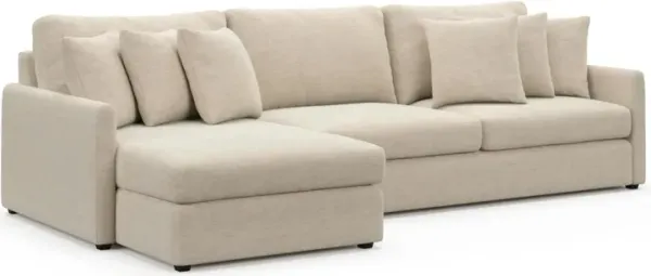 Jaden Foam Comfort Sectional - Luscious Champagne
