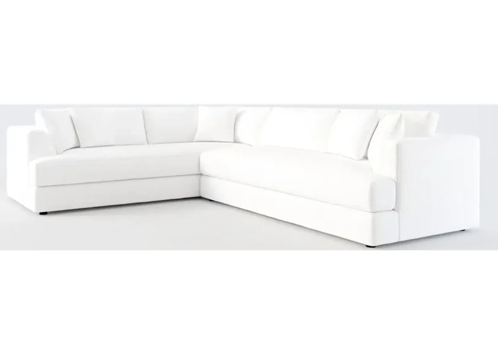 Ridley Hybrid Comfort 2-Piece Sectional - Lovie Chalk