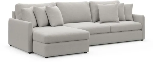 Jaden Foam Comfort Sectional - Basker Dove