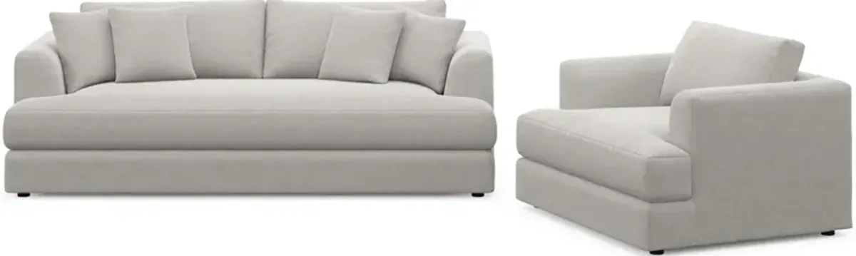 Ridley Foam Comfort Sofa and Chair Set - Basker Dove