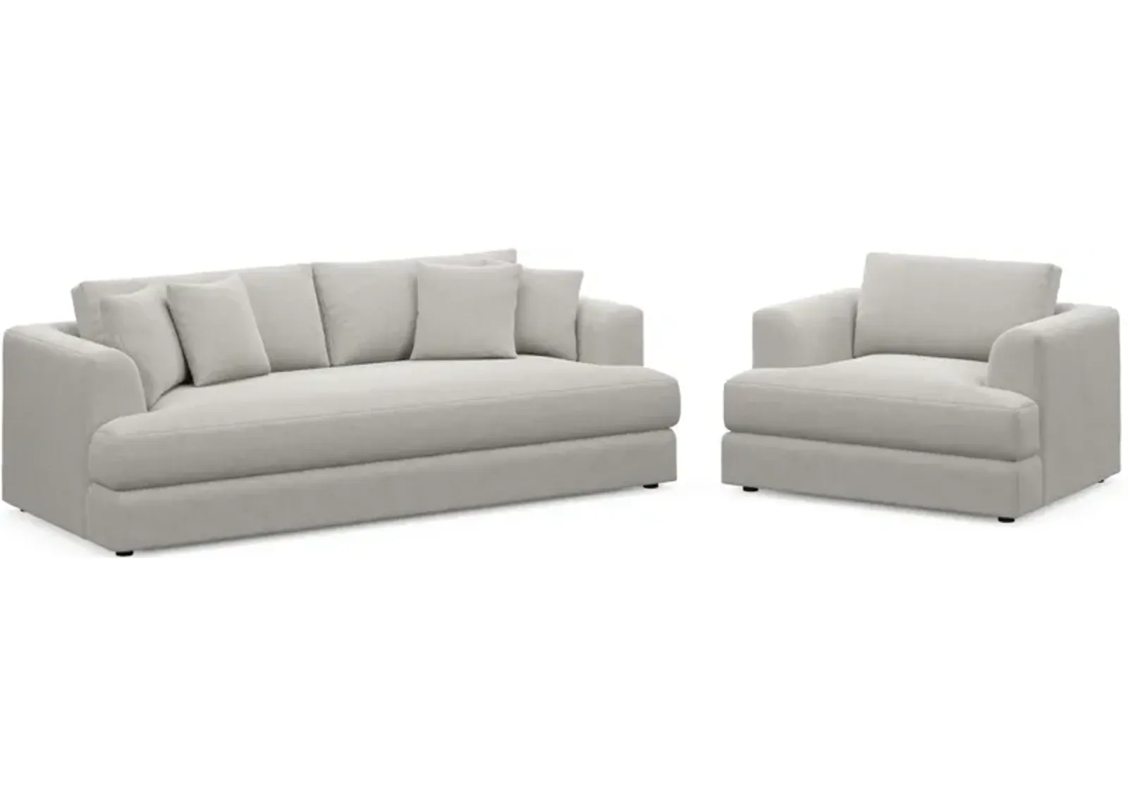 Ridley Foam Comfort Sofa and Chair Set - Basker Dove