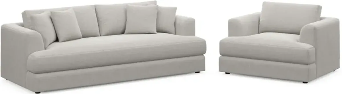 Ridley Foam Comfort Sofa and Chair Set - Basker Dove