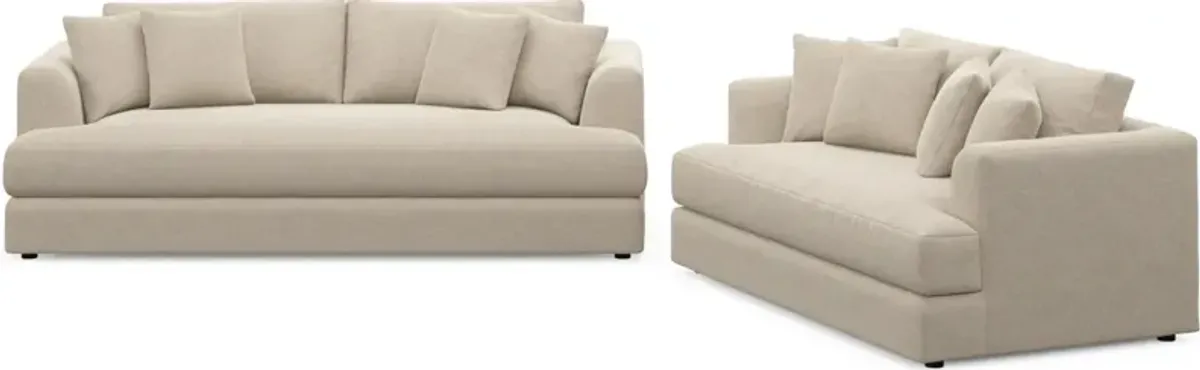 Ridley Foam Comfort Sofa and Loveseat Set - Basker Antique