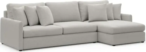 Jaden Hybrid Comfort Sectional - Basker Dove