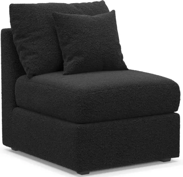 The Pitt Foam Comfort Armless Chair - Bloke Obsidian