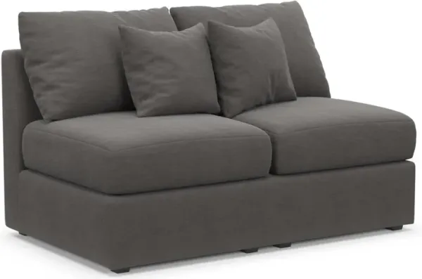 The Pitt Foam Comfort Armless Loveseat - Merrimac Ash