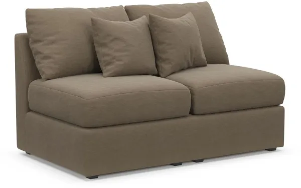 The Pitt Foam Comfort Armless Loveseat - Merrimac Brownstone