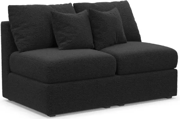 The Pitt Foam Comfort Armless Loveseat - Bloke Obsidian