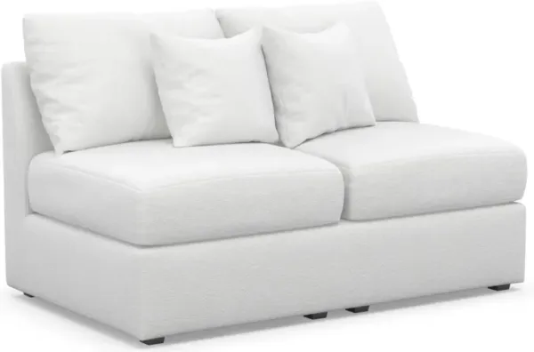 The Pitt Foam Comfort Armless Loveseat - Lovie Chalk