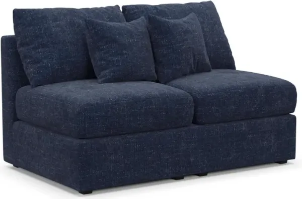 The Pitt Foam Comfort Armless Loveseat - Sundar Navy