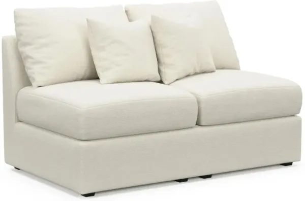 The Pitt Foam Comfort Armless Loveseat - Expedition Opal
