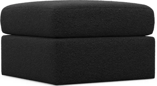 The Pitt Foam Comfort Ottoman - Bloke Obsidian