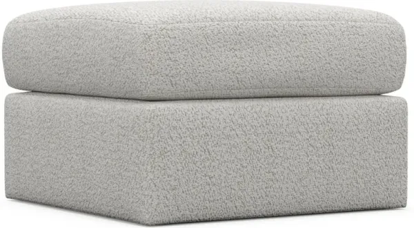 The Pitt Foam Comfort Ottoman - River Rock Ivory