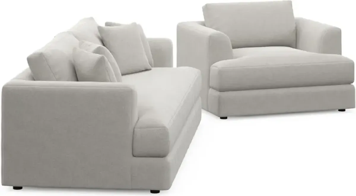 Ridley Hybrid Comfort Sofa and Chair Set - Basker Dove