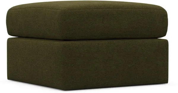 The Pitt Foam Comfort Ottoman - Midcentury Peat