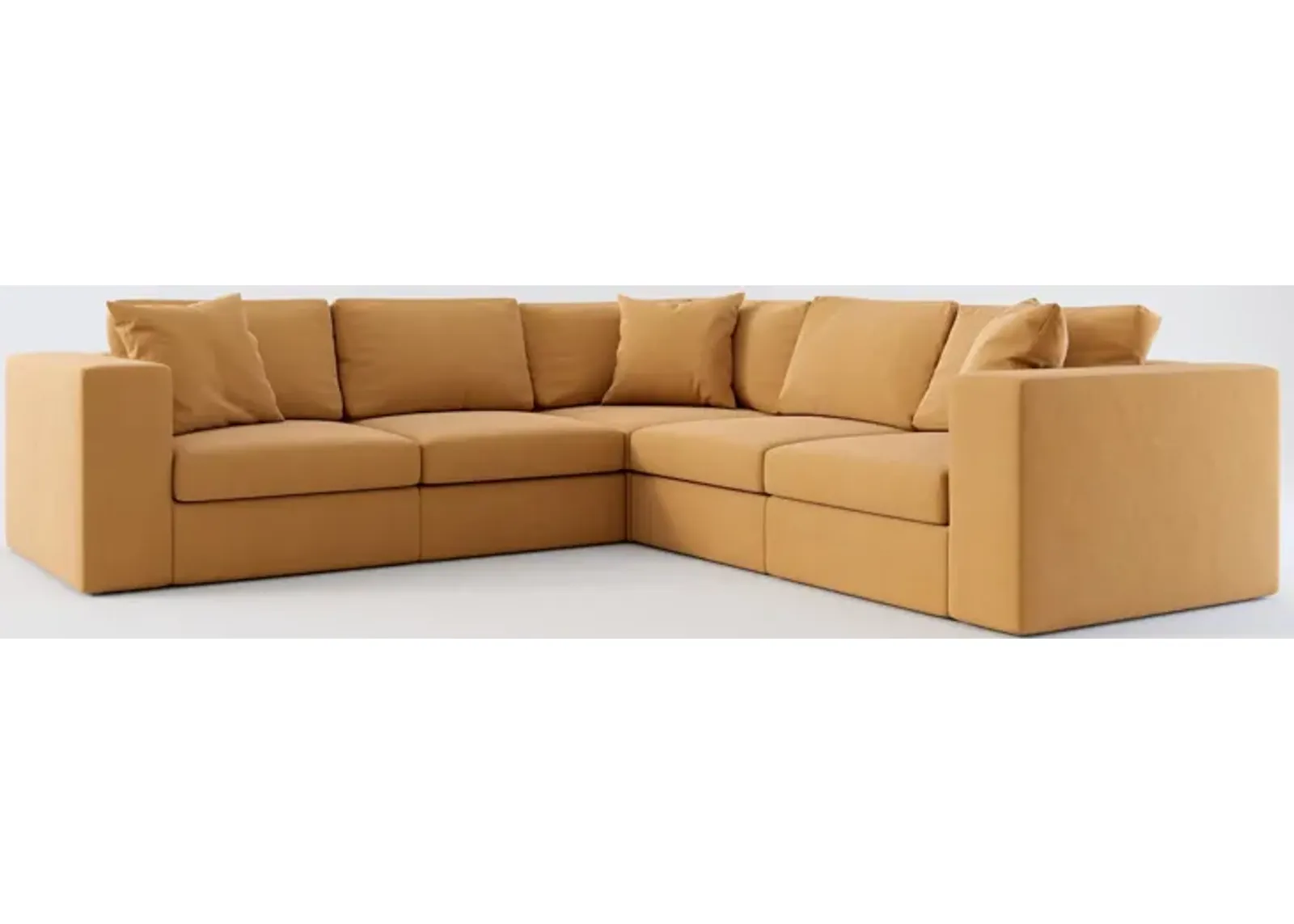 Collin Foam Comfort 5-Piece Sectional - Merrimac Topaz