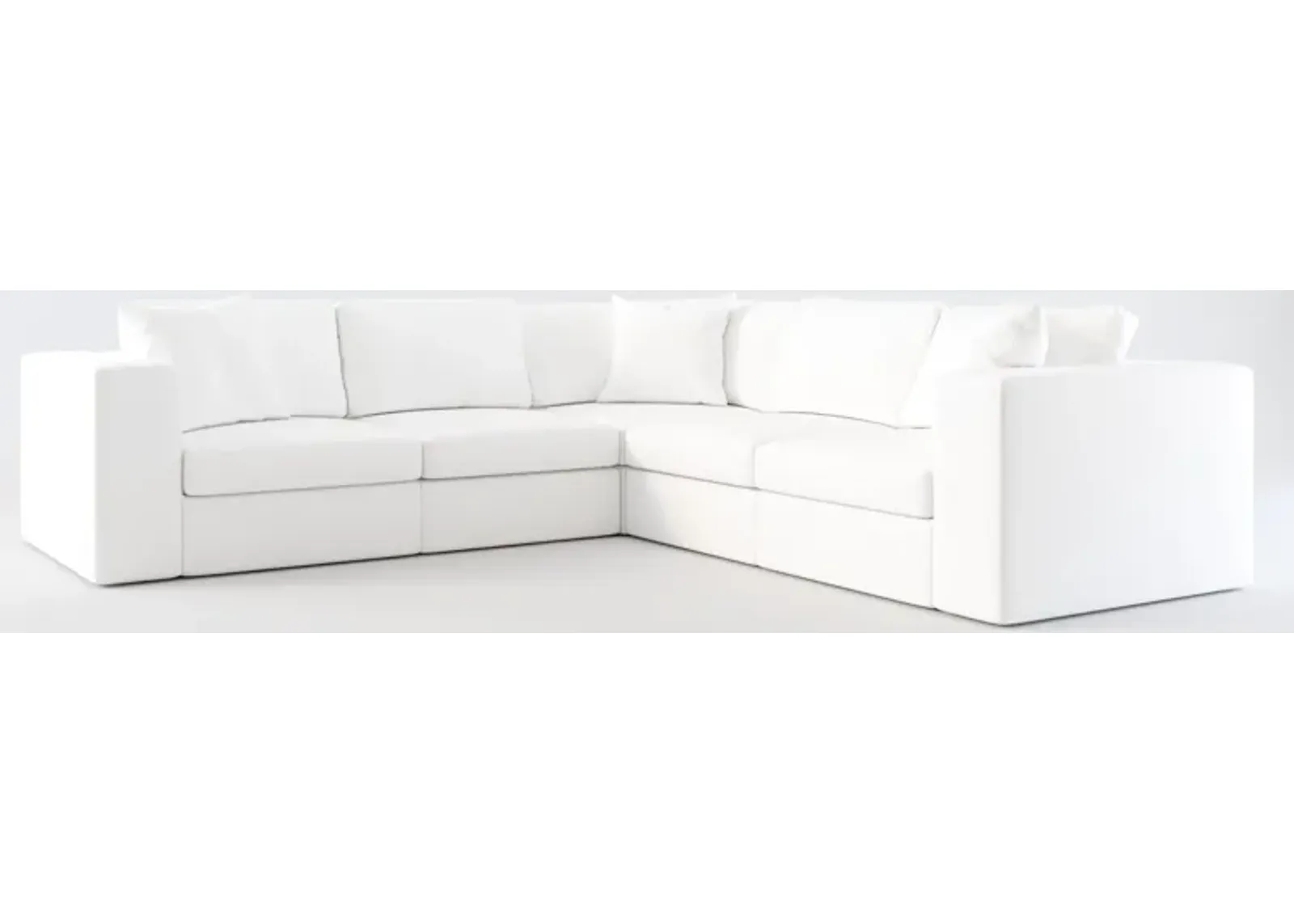 Collin Foam Comfort 5-Piece Sectional - Lovie Chalk