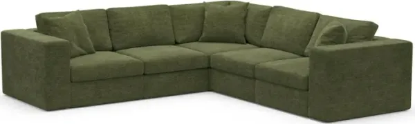 Collin Foam Comfort Sectional - Luscious Green