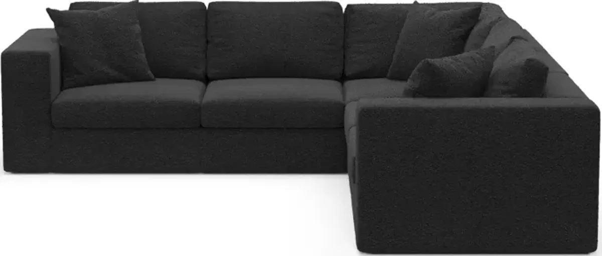 Collin Hybrid Comfort 5-Piece Sectional - Bloke Obsidian