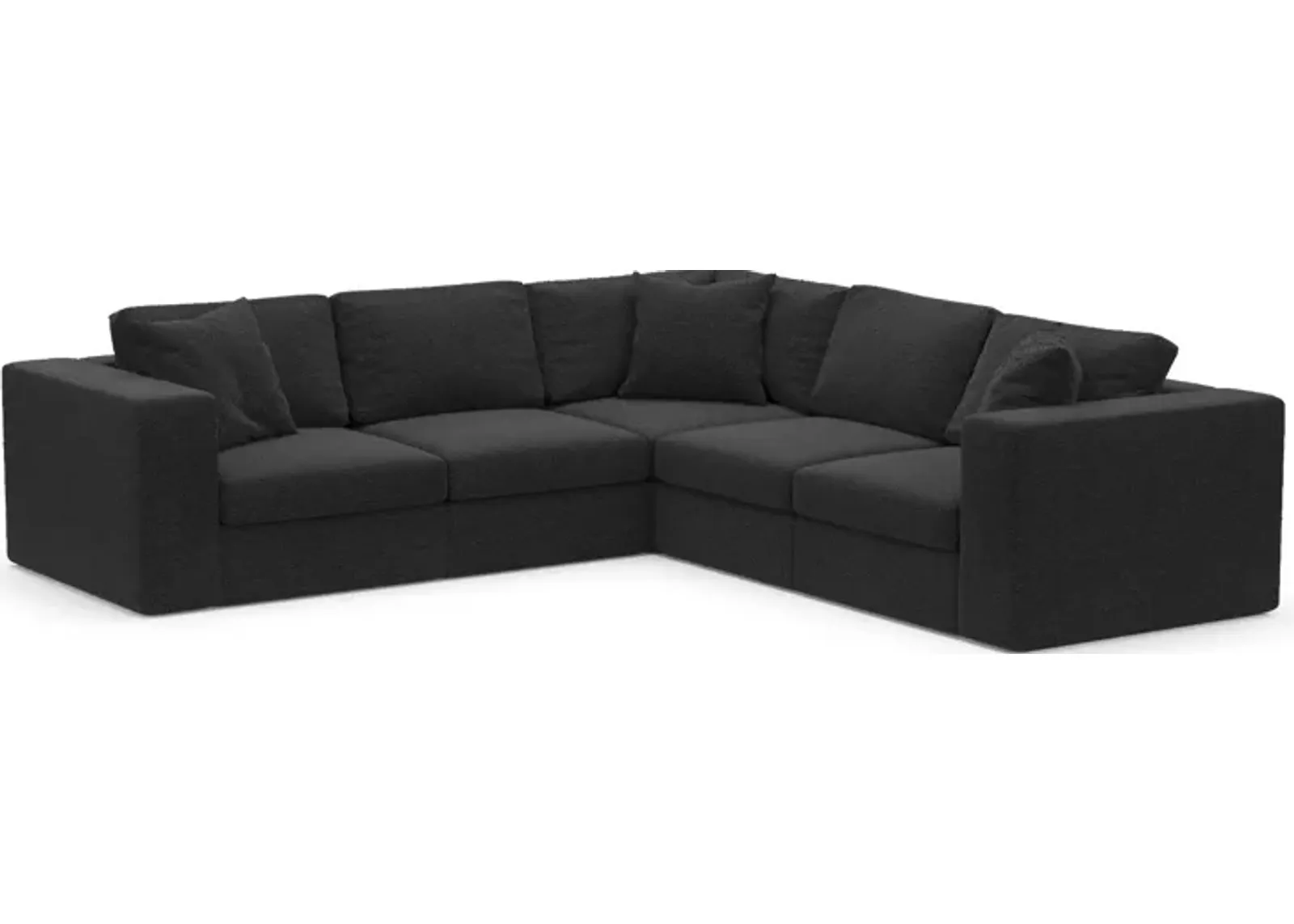 Collin Hybrid Comfort 5-Piece Sectional - Bloke Obsidian