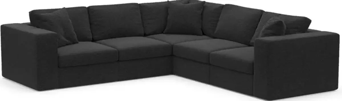 Collin Hybrid Comfort 5-Piece Sectional - Bloke Obsidian