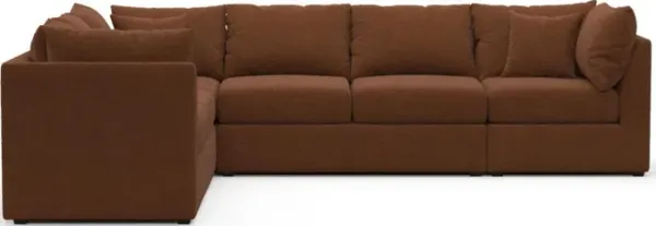 The Pitt Foam Comfort Sectional - Nora Chocolate